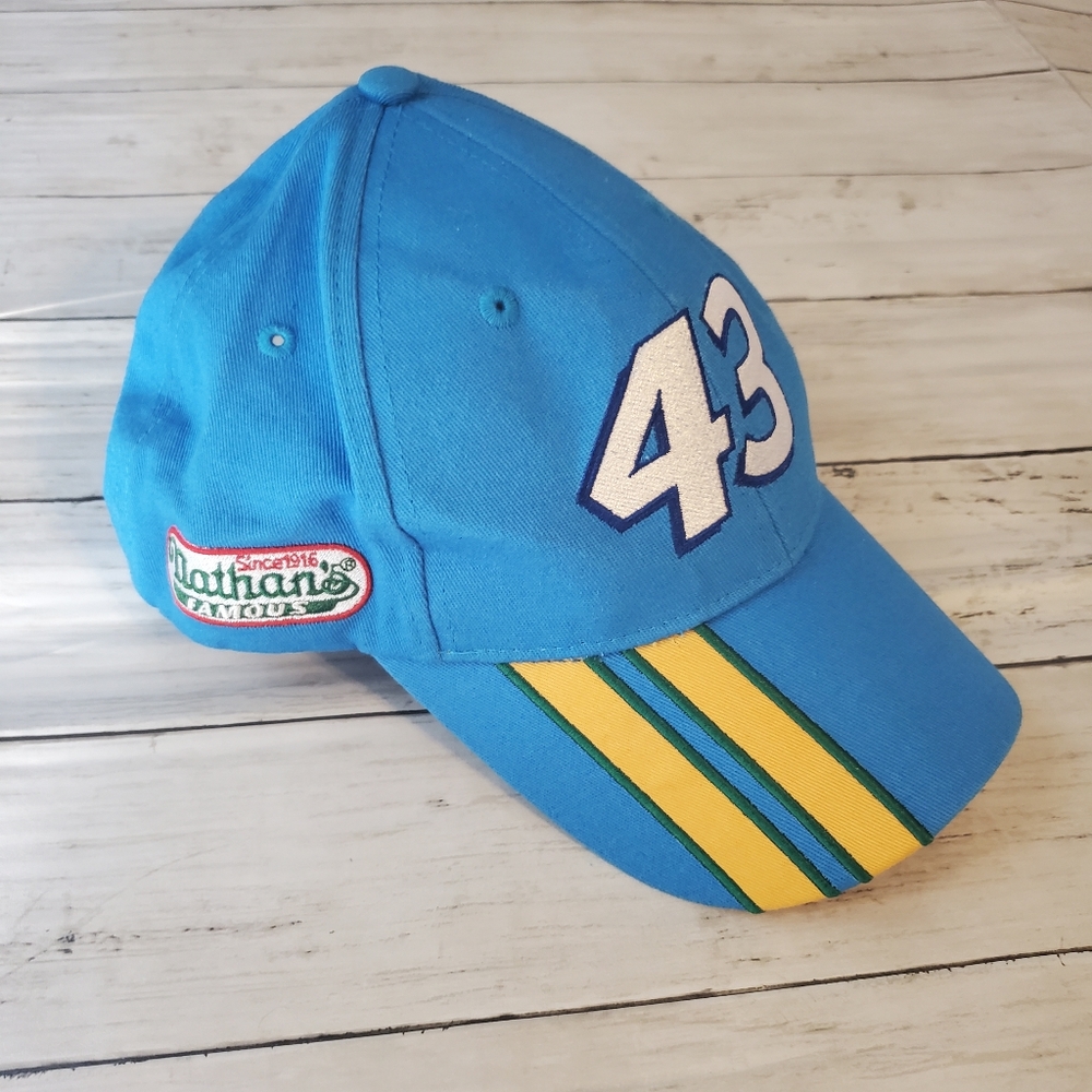 Nascar‎ 43 Richard petty embroidered hat blue yellow eckrich